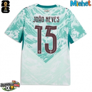 Portugali Joao Neves #15 Vieraspaita MM-kisat 2026 Lyhythihainen